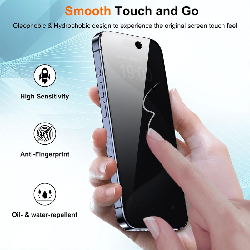 2 Pack Privacy Screen Protector,  Anti-Spy Curved Tempered Glass  - AC2V39 2061-6