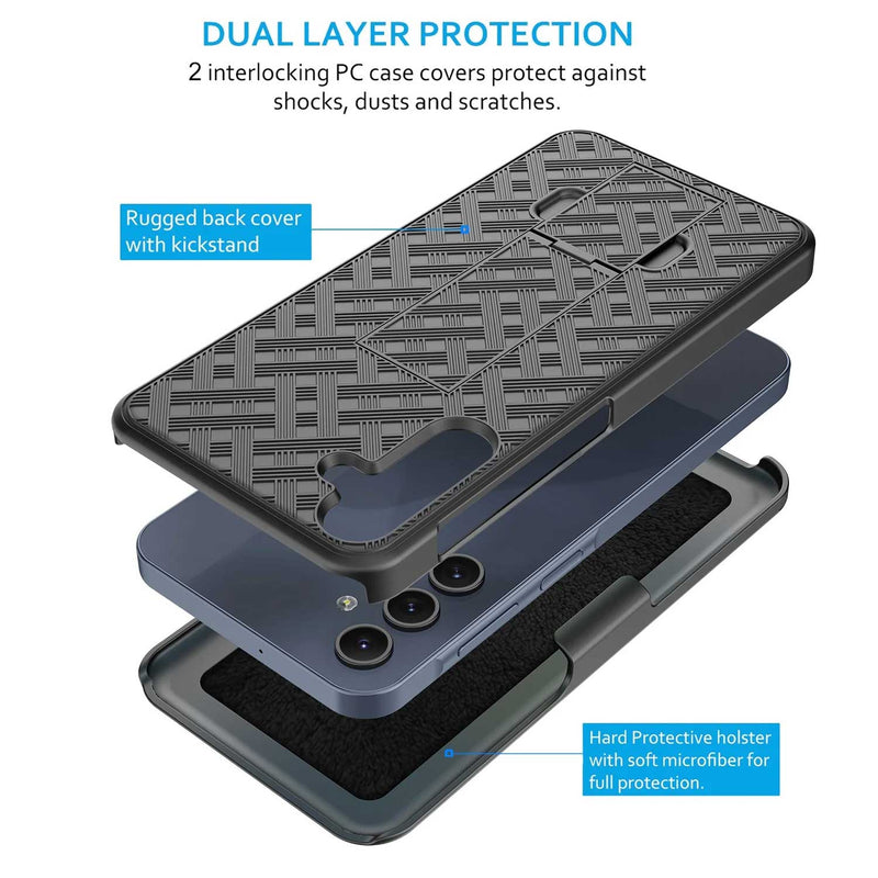 Case with Belt Clip,  w Kickstand Cover Swivel Holster Combo  - ACC34 2200-5