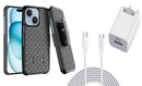 Belt Clip Case and Fast Home Charger Combo,  6ft Long USB-C Cable PD Type-C Power Adapter Swivel Holster  - ACZ97+G87 2009-1