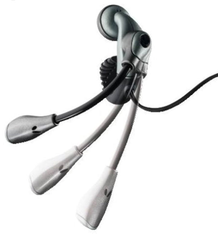  Wired Earphone ,   3.5mm Adapter  Ear-hook  with Boom Mic   - ACXC37 2097-2