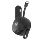 30W Car Charger,  Type-C 3 Amp Retractable  - ACK38 2241-4