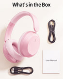 Pink Wireless Headphones,  w Mic Headset Foldable  - ACXW269 2630-7