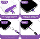 Purple 2 Pack Phone Lanyard ,  1 Pcs Wrist Straps 1 Pcs Neck Straps Adjustable Holder  - ACXW274 2635-3