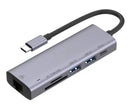  6-in-1 Adapter USB Hub ,   USB-C Charger Port  SD/TF Card Reader   RJ45 Network Port   - ACL54 2014-1