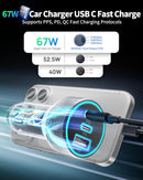  Quick Car Charger ,  Type-C PD 3-Port USB Cable 67W  - ACXW279 2640-2