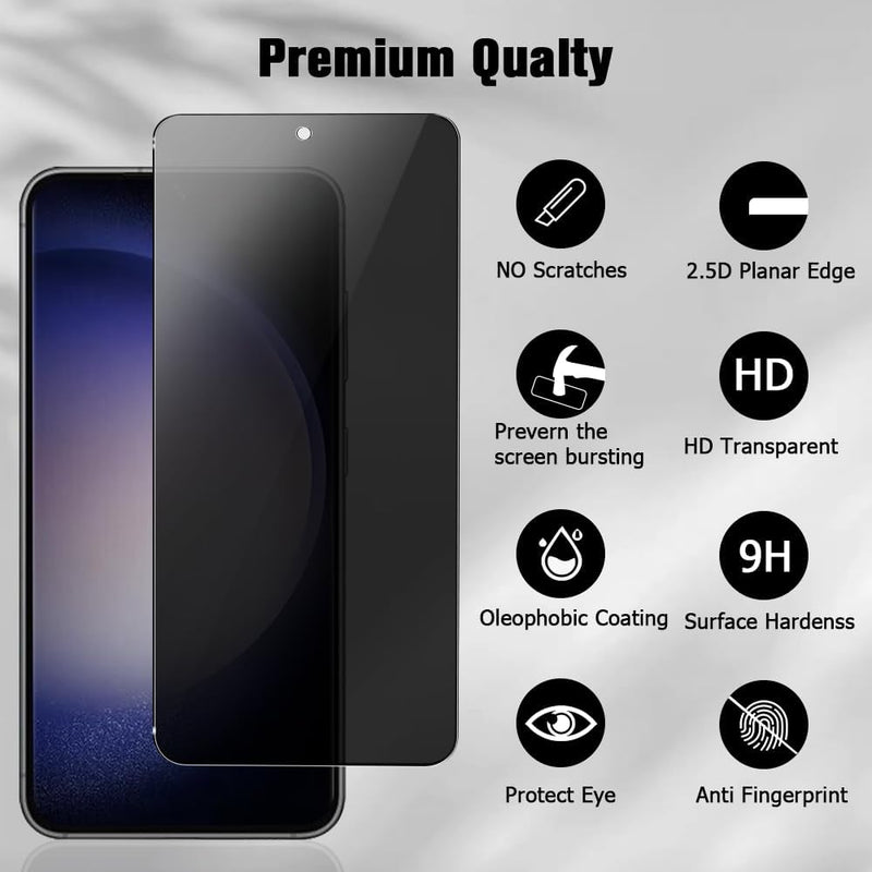  2 Pack Privacy Screen Protector ,  9H Hardness Anti-Spy Tempered Glass  - AC2V77 2116-3