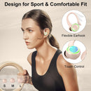 Pink Wireless Ear-hook Earphones,  True Stereo Over the Ear Headphones Bluetooth Earbuds  - ACXW267 2628-4