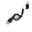 Retractable Cable with USB-C Adapter,  Sync Fast Charger Cord Power Wire  - ACC92+USB-C 2132-1