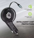 30W Car Charger,  Type-C 3 Amp Retractable  - ACK38 2241-3