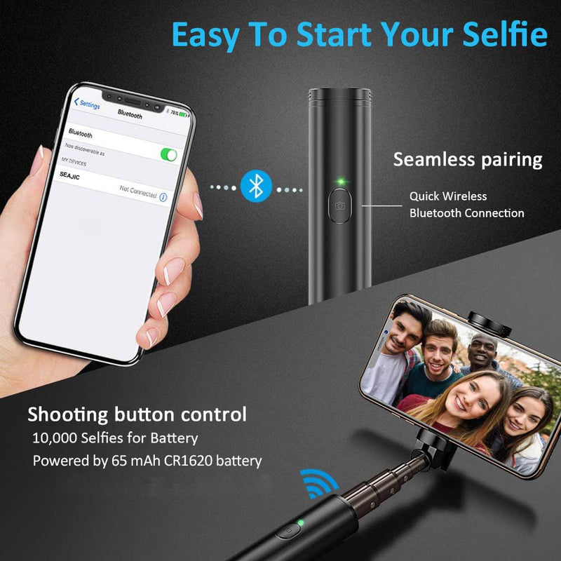  Selfie Stick ,   Remote Shutter  Lightweight Aluminum Wireless  - ACG36 2033-4