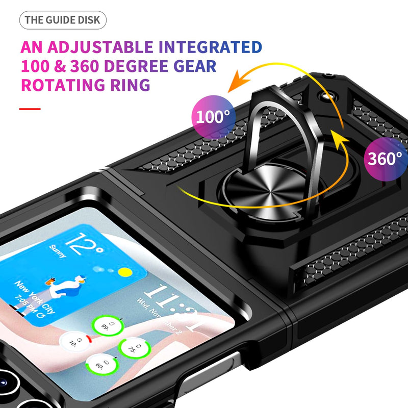  Hybrid Case Cover ,  Shockproof Kickstand  Metal Ring   - ACE74 2104-3