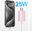  Pink 2 Pack 25W Fast Home Charger,  Quick 6ft and10ft USB-C Cable PD Type-C  - ACXW235 2591-2
