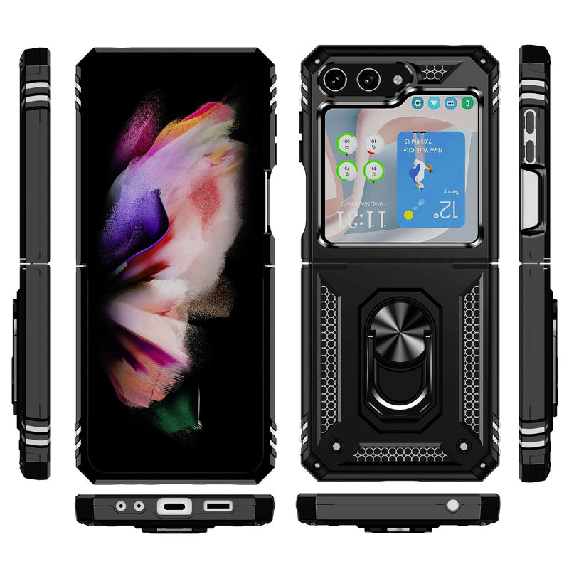  Hybrid Case Cover ,  Shockproof Kickstand  Metal Ring   - ACE74 2104-2