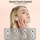 Pink Wireless Ear-hook Earphones,  True Stereo Over the Ear Headphones Bluetooth Earbuds  - ACXW267 2628-6