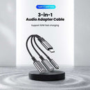 USB-C Earphone Adapter Splitter,  Port Converter Headphone Audio Jack  TYPE-C Charging Port  - ACUH02 2304-4
