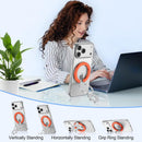 Metal Magnetic Ring Phone Holder ,  Folding Kickstand Orange  - ACXW219 2569-7