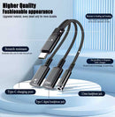 USB-C Earphone Adapter Splitter,  Port Converter Headphone Audio Jack  TYPE-C Charging Port  - ACUH02 2304-2