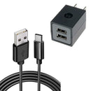  Home Wall Charger ,   USB-C Wire  2 Port  Power Adapter   6ft Long USB-C Cable   - ACM69 2058-1