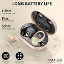 Pink Wireless Ear-hook Earphones,  True Stereo Over the Ear Headphones Bluetooth Earbuds  - ACXW267 2628-3
