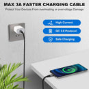 6 Pack PD USB-C Cables ,  Cord Fast Charge 3 Pack 3ft and 3 Pack 6ft   - ACXW199 2549-4