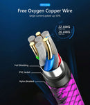 Purple 3ft PD Cable,  Power Fast Charger Cord Type-C to USB-C  - ACM32 2165-5