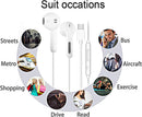 2 Pack TYPE-C Earphones ,  w Mic Headphone USB-C Earbuds  - ACXW203 2553-6
