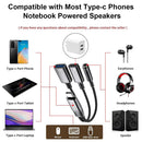 USB-C Earphone Adapter Splitter,   Port Converter   Headphone Audio Jack  TYPE-C Charging Port   - ACP26 2305-6