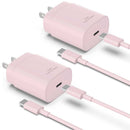 2 Pack 25W Fast Home Charger,  Quick 2 Pack 6ft USB-C Cable PD Type-C  - ACXW188 2537-1