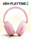 Pink Wireless Headphones,  w Mic Headset Foldable  - ACXW269 2630-4