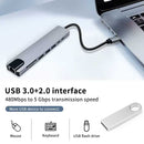 HDMI TV Adapter,  TYPE-C PD Charger RJ45 Ethernet Port  8-in-1 USB-C Hub  - ACZ87 2211-5