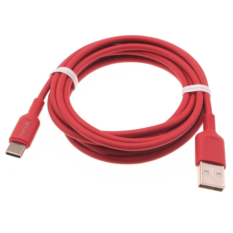 6ft USB-C Cable,  Power Charger Cord Red  - ACC15 1423-6