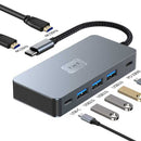 2 Port HDMI TV Adapter,  Audio Video TYPE-C PD Charger 7-in-1 USB-C Hub  - ACZ88 2212-2