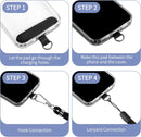 Black 2 Pack Phone Lanyard,  1 Pcs Wrist Straps 1 Pcs Neck Straps Holder Adjustable  - ACXW273 2634-2