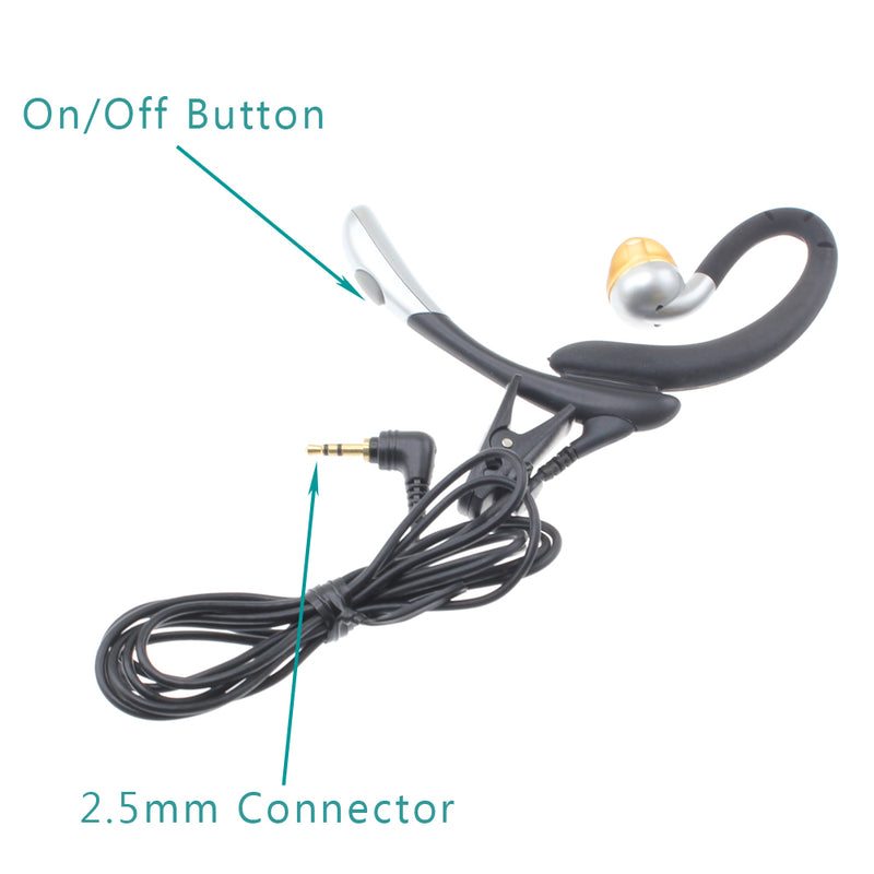  Wired Earphone,  3.5mm Adapter  Over-the-ear  with Boom Mic   - ACC37+S06 1992-5