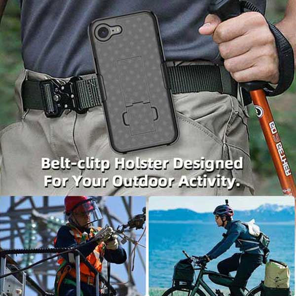Case with Belt Clip,  w Kickstand Cover Swivel Holster Combo  - ACL99 2213-8