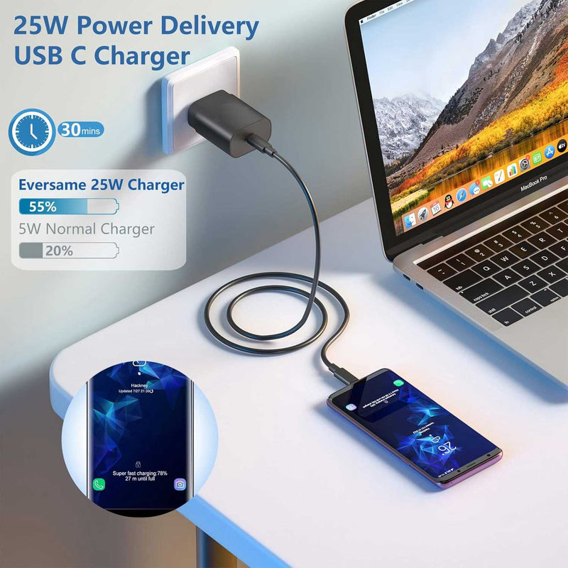 25W Fast Home Charger,  Power Adapter PD Type-C 10ft Long USB-C Cable  - ACZ29 2231-7
