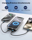 10000mAh 22.5W Power Bank,  Portable Charger Backup Battery Magnetic Wireless Charging   - ACF77 2336-3