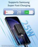 2 Pack 25W Fast Home Charger,  Quick 2 Pack 6ft USB-C Cable PD Type-C  - ACXW187 2536-2