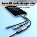 USB-C Earphone Adapter Splitter,  Port Converter Headphone Audio Jack  TYPE-C Charging Port  - ACUH02 2304-5