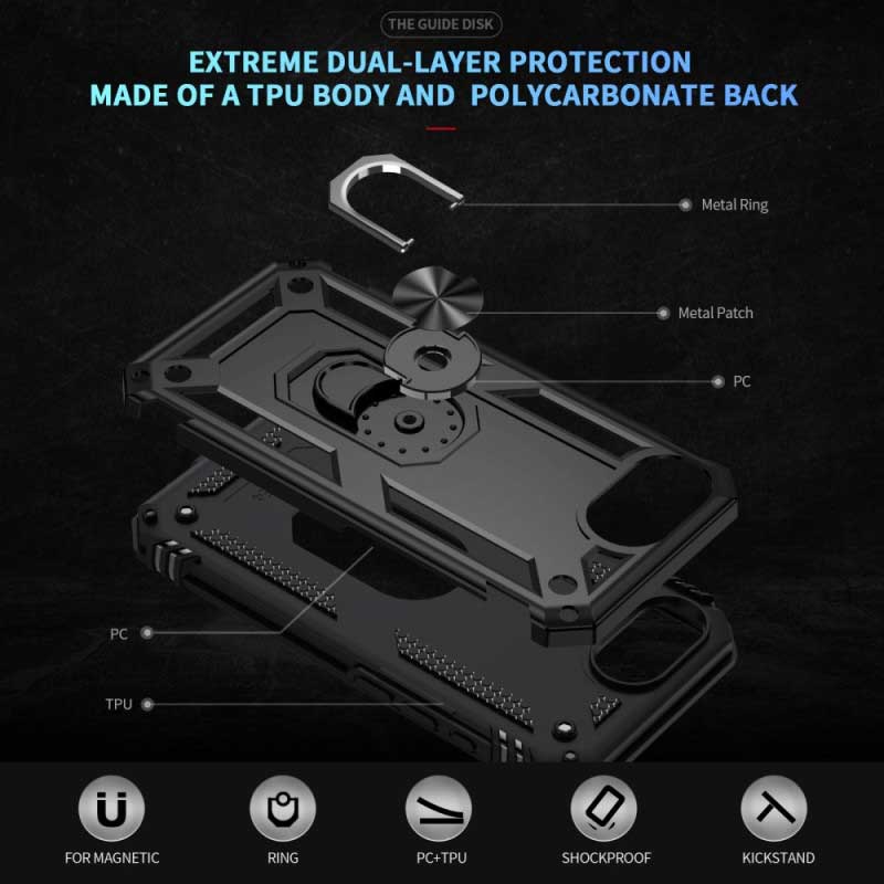 Case Belt Clip,  Cover Swivel Metal Ring Holster  - ACF16 2205-7