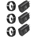3 Pack 25W Fast Home Charger,  Quick 3 Pack 6ft USB-C Cable PD Type-C  - ACXW228 2583-1
