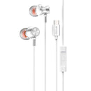 Wired TYPE-C Earphones,  w Mic Magnetic Headphone USB-C Earbuds  - ACA55 2573-1