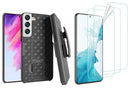Belt Clip Case and 3 Pack Screen Protector, Kickstand Cover TPU Film Swivel Holster - ACZ54+3Z35