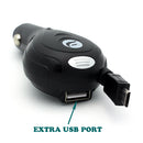 Car Charger, USB Port 3.1A Retractable - ACC01