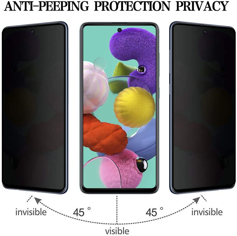 3 Pack Privacy Screen Protector., Anti-Peep Anti-Spy Tempered Glass - AC3T50
