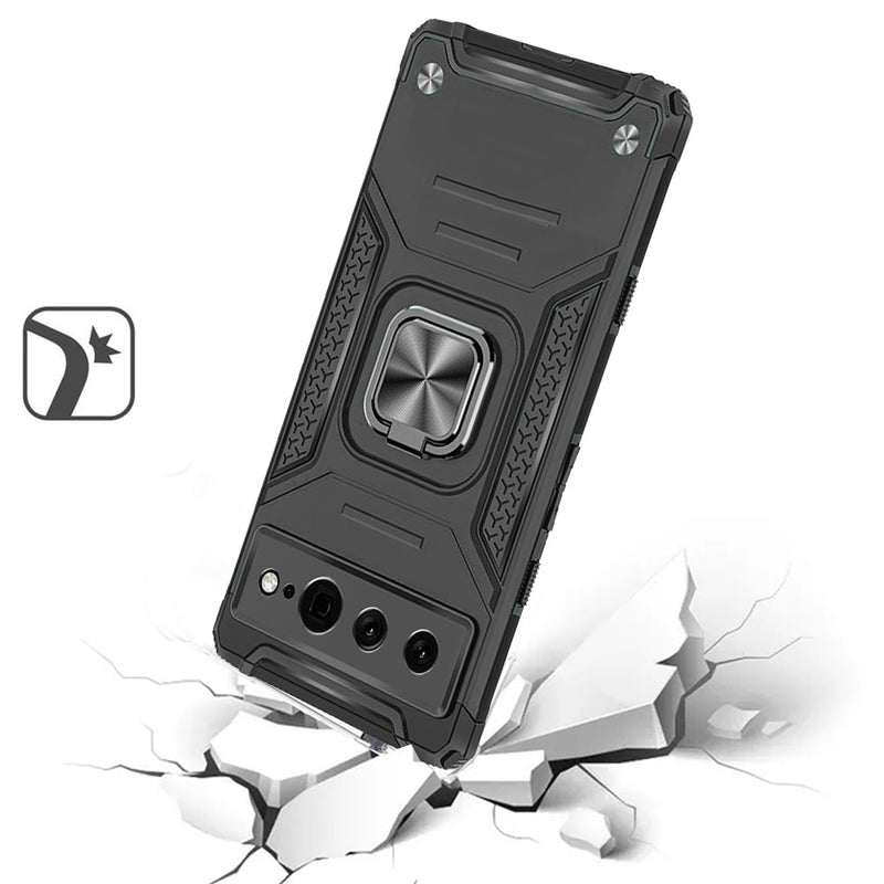 Hybrid Case Cover, Shockproof Kickstand Metal Ring - ACY37