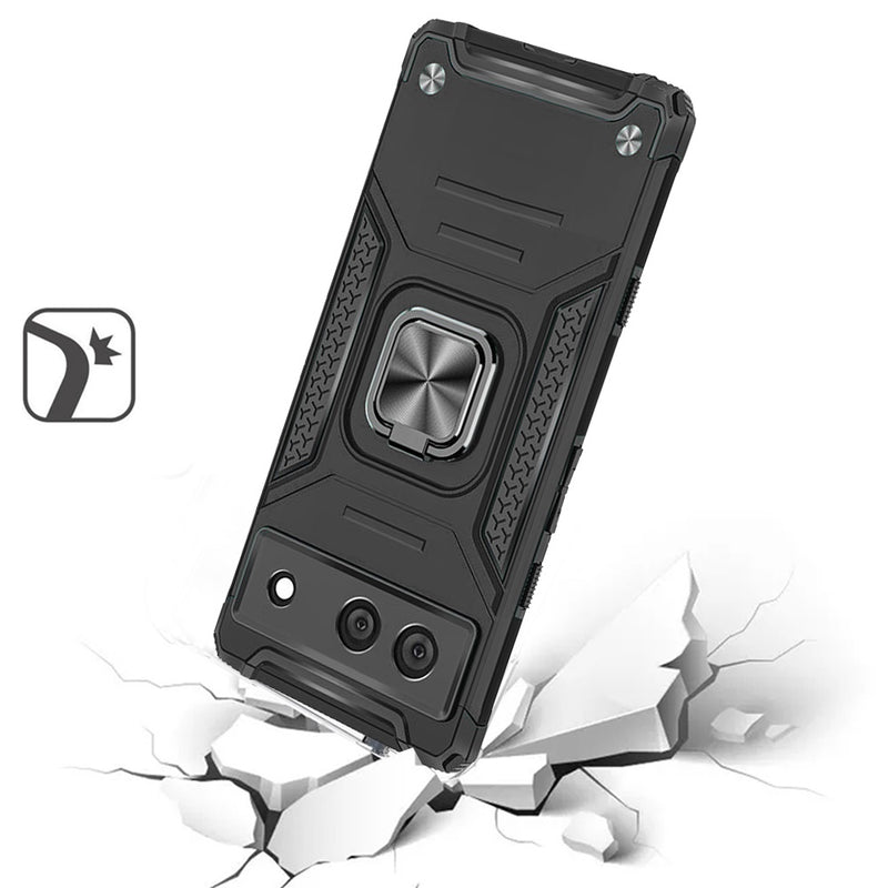 Hybrid Case Cover, Shockproof Kickstand Metal Ring - ACY39