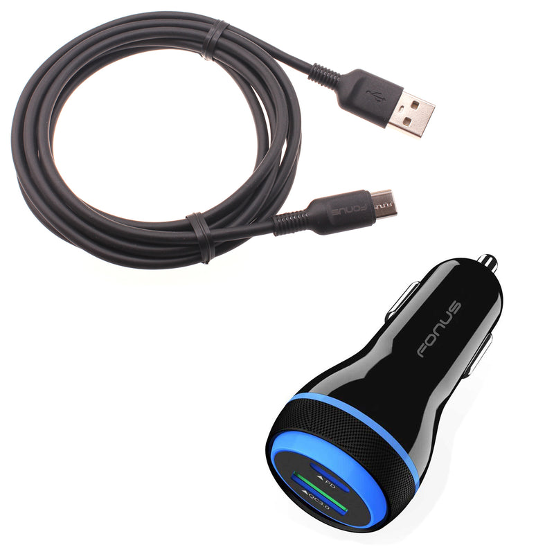 Quick Car Charger, Type-C PD 2-Port USB Cable 43W - ACE20