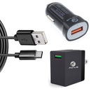 Fast Home Car Charger,  6ft Long Type-C  USB Cable  - ACD76 1090-1