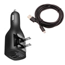 2-in-1 Car Home Charger, Travel Power Adapter Long Cord 6ft Micro USB Cable - ACY09